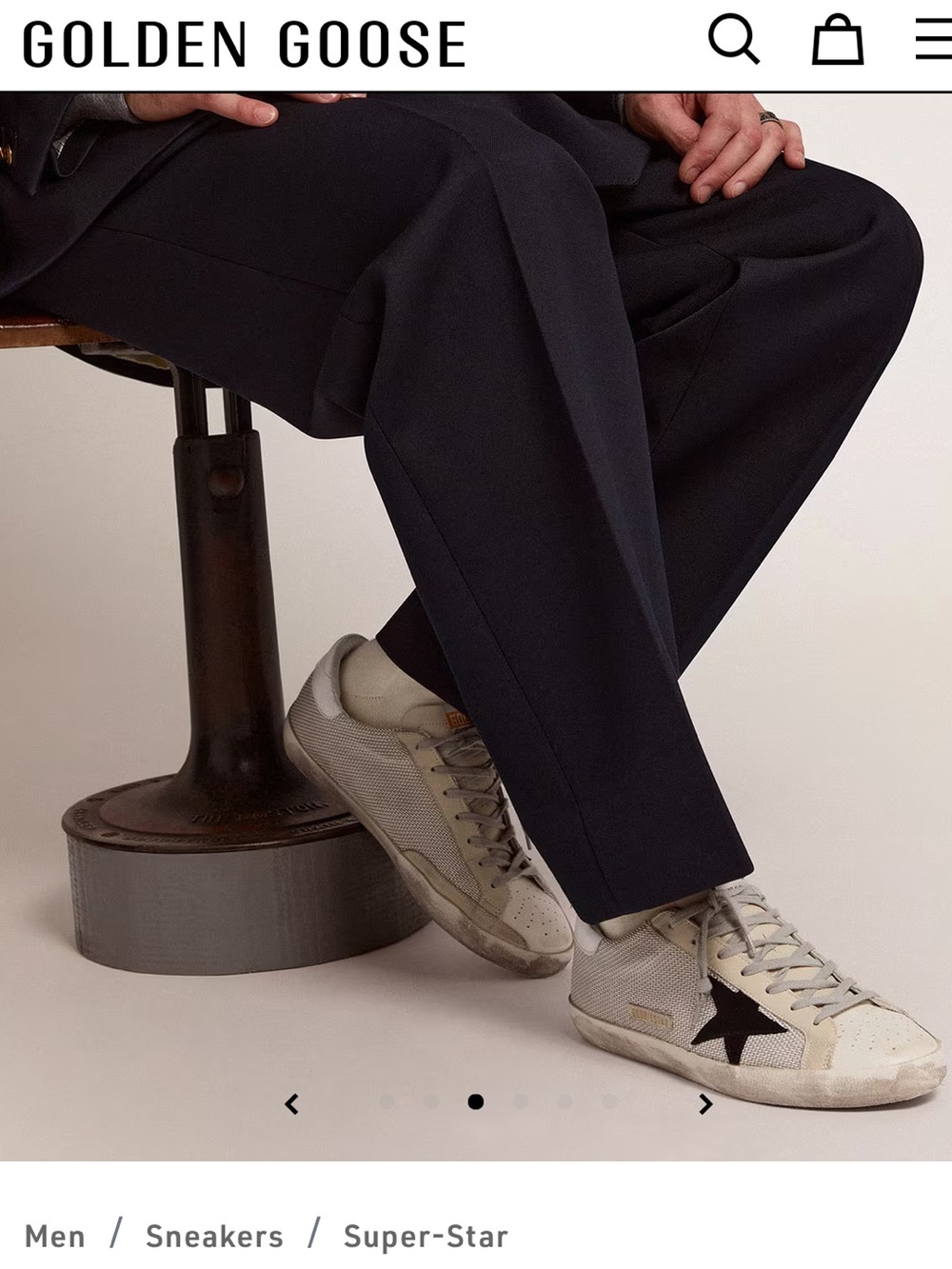 GOLDEN GOOSE
Men's Super-Star in leather with black star
$580 Size 43 US 10